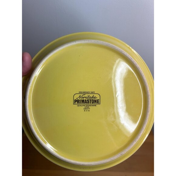 Noritake primastone 8318 gaiety salad dessert plate Japan deep plate flowers - Picture 2 of 6